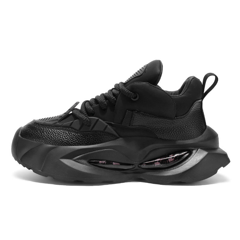 Men's shoes spring new outdoor wear-resistant thick-soled heightened sports trendy shoes high-end and versatile student dad shoes