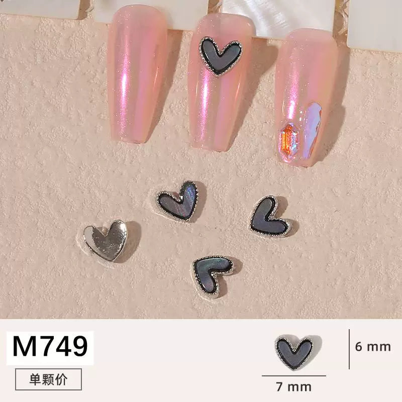 Net red manicure small fragrant wind jewelry love bunny new bow camellia dripping oil nail decoration stickers