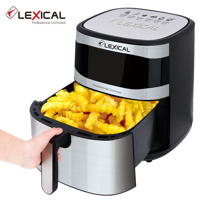 8L Stainless Steel Touch-Control Air Fryer Smokeless, Low-Oil, Multi-Function Electric Fryer for Home Wholesale & Cross-Border Shipping
