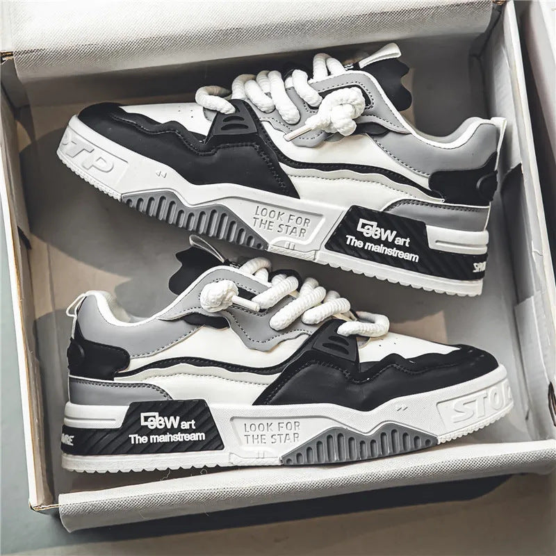 Plus size men's shoes new foreign trade special casual sneakers men's platform height increase leather size board shoes