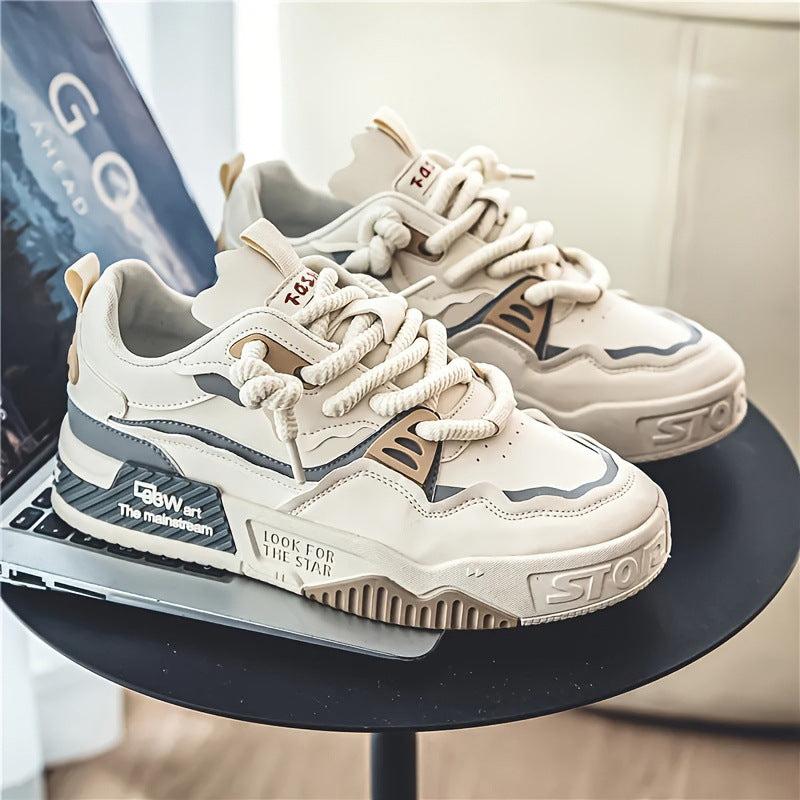 Plus size men's shoes new foreign trade special casual sneakers men's platform height increase leather size board shoes