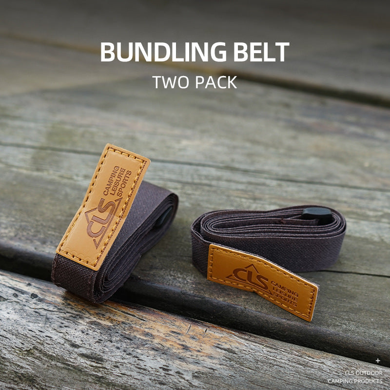 Outdoor camping strapping strap travel equipment luggage tent storage strapping strap Velcro strap 2 pack