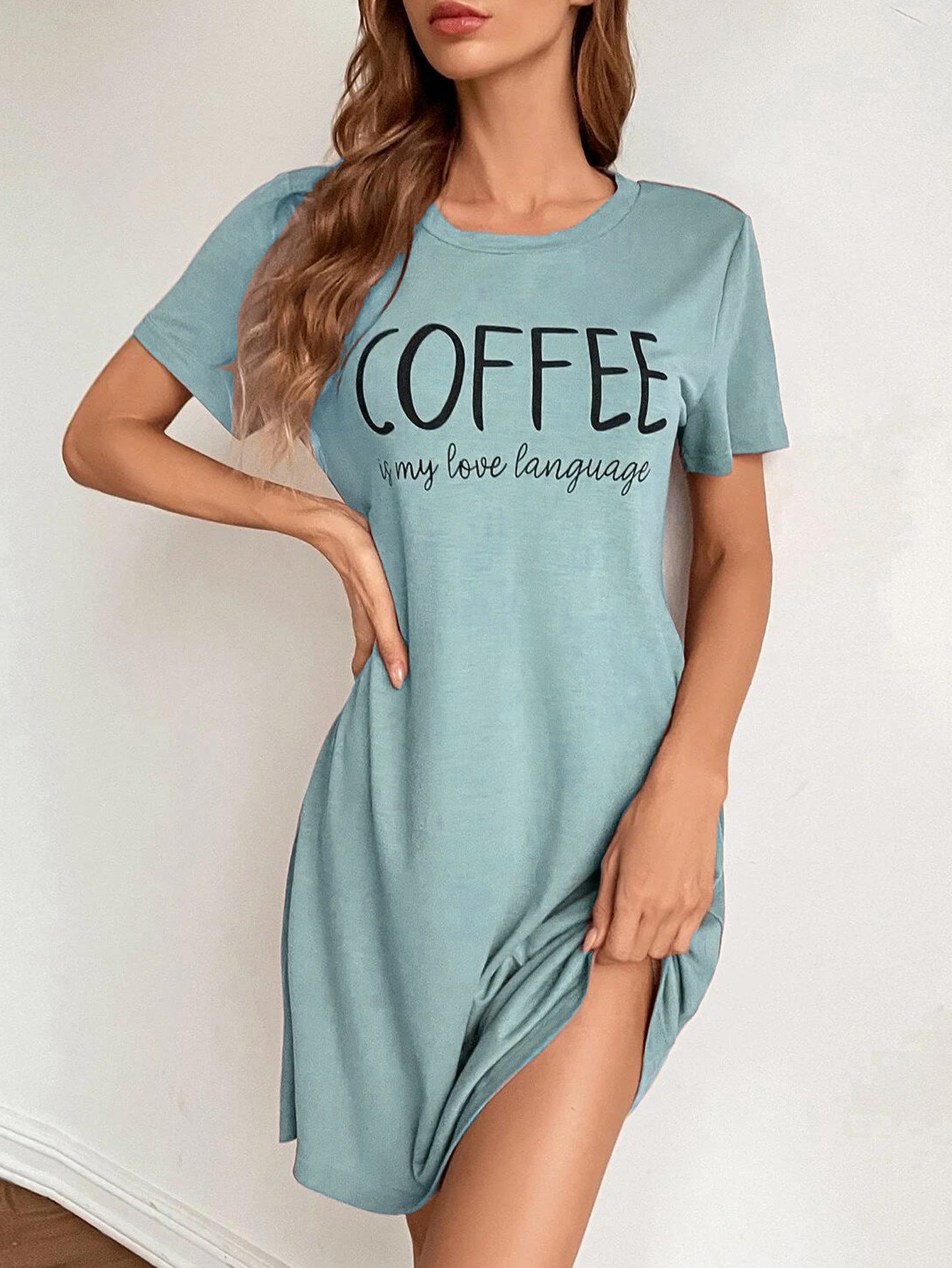 European and American new fashion dress ladies summer summer home service dress