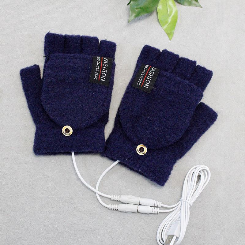 USB touch screen warm gloves, heating gloves, electric heating gloves, warm gloves, winter warm clamshell gloves