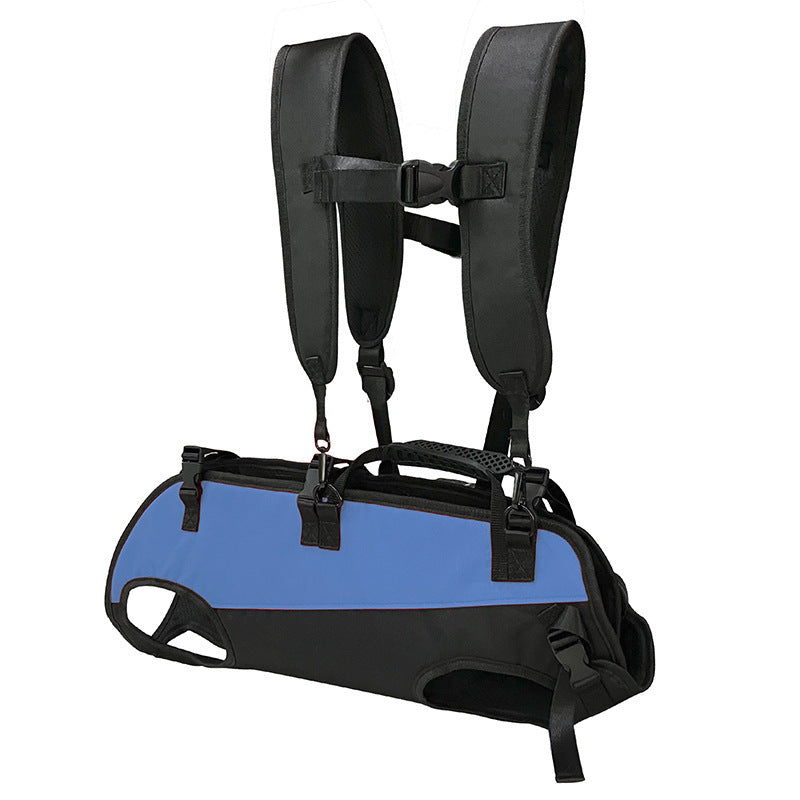 Dog outing backpack horizontal hug multi-functional airborne bag double shoulder strap pet portable four-legged carrying bag