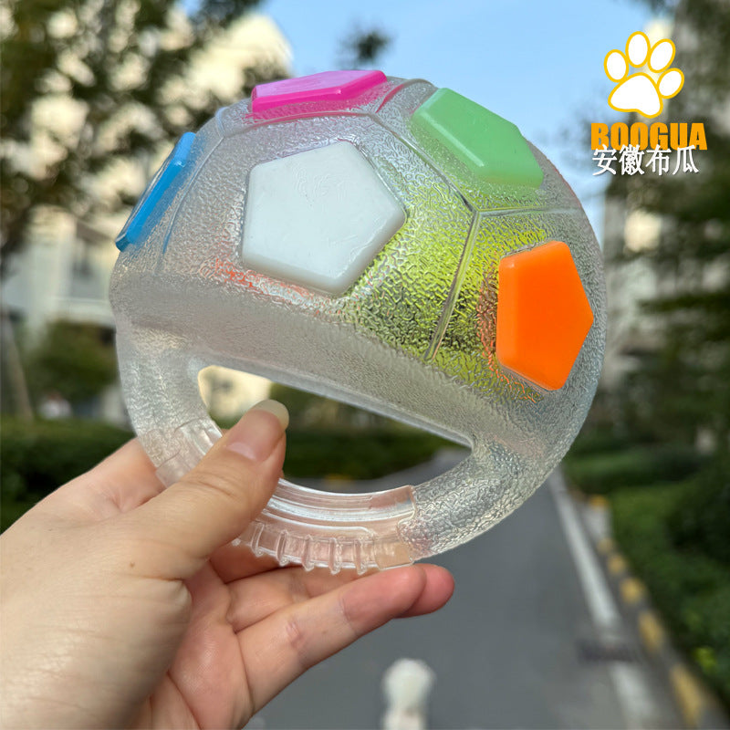 Pet dog round toy can hold football border collie self-hi corgi training special interactive bite resistant