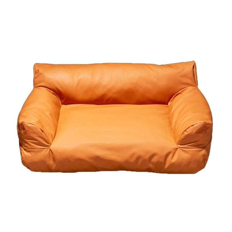 New dog kennel pet sofa cat bed simple leather cat nest waterproof and washable dog sofa is universal in all seasons