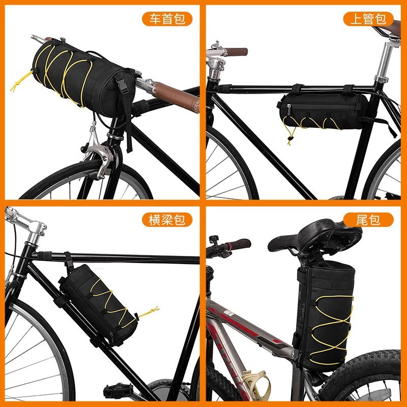 Off-road bike bag mountain bike front beam mobile phone bag top tube bag waterproof saddle bag riding accessories set