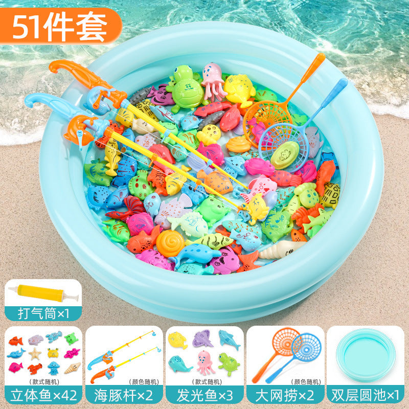 Strictly select boys, age puzzle fishing, toy pool, magnetic sucking baby, female early education, fishing sister and brother toys, children's gifts