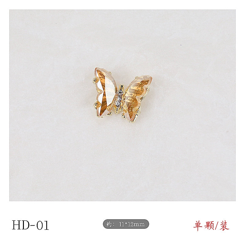 Twilight Rogge Manicure New Super Flash Butterfly Zircon Color Preservation Electroplating Non-fading Jewelry Nail Decoration Sticker