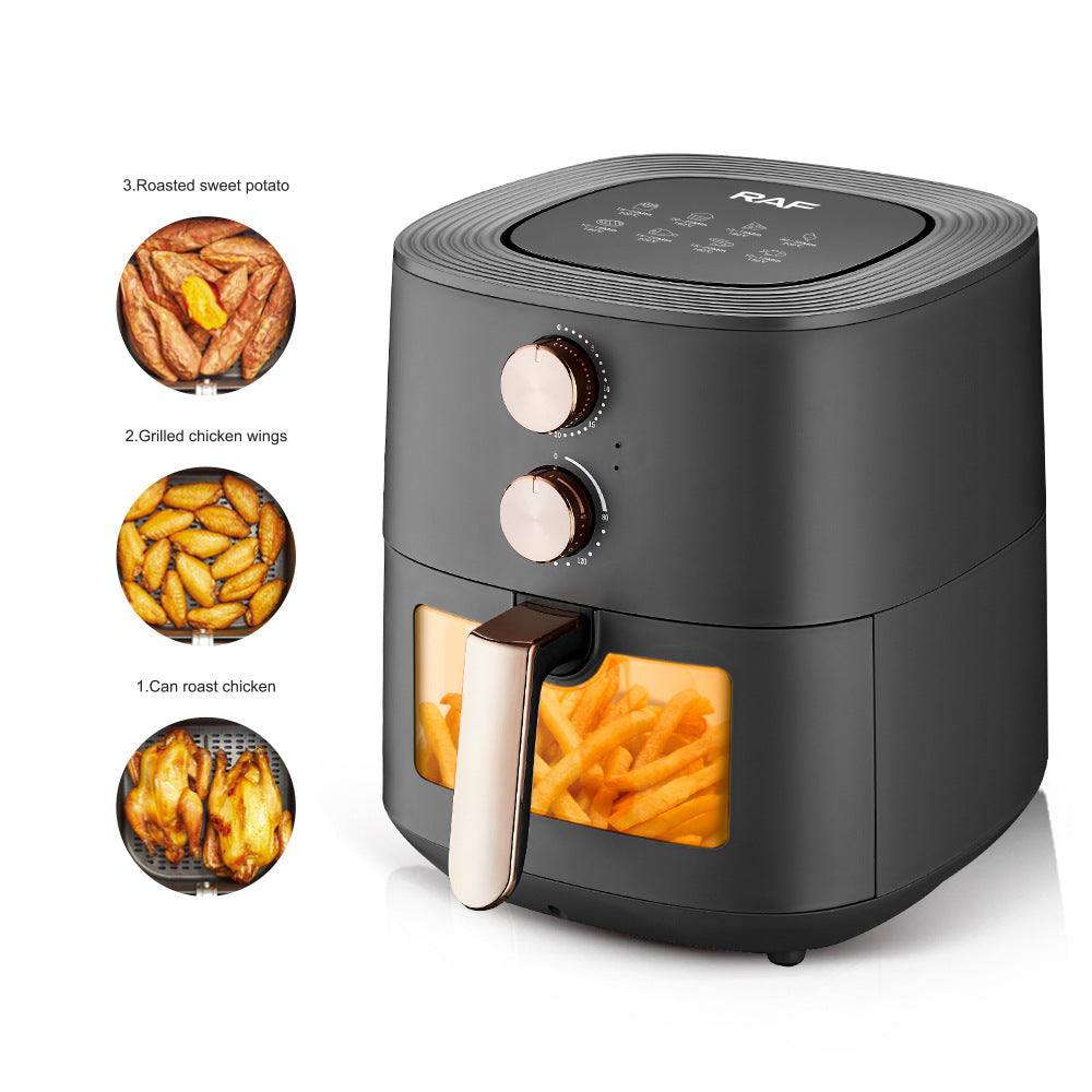 RAF 7.2L European-Style Smart Air Fryer Large Capacity, Multi-Function, Visual Window, Oil-Free Cooking