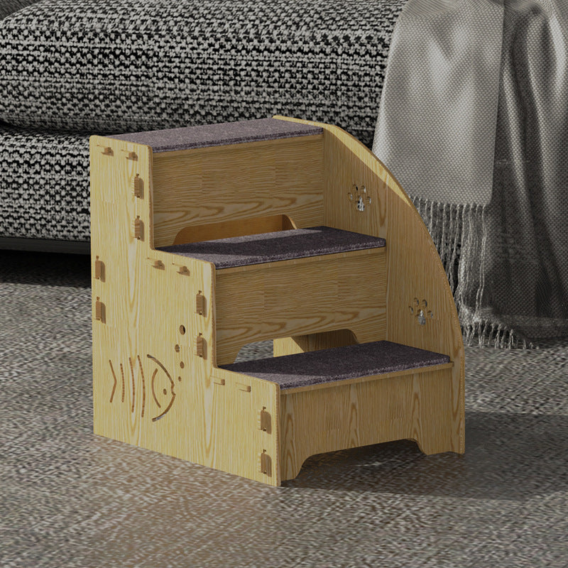 Pet climbing ladder, elderly cat, pet dog bed, ladder, sofa climbing ladder, dog step, wooden teddy cat stairs