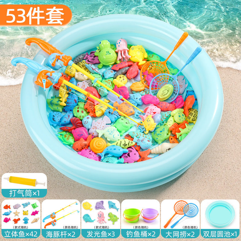 Strictly select boys, age puzzle fishing, toy pool, magnetic sucking baby, female early education, fishing sister and brother toys, children's gifts