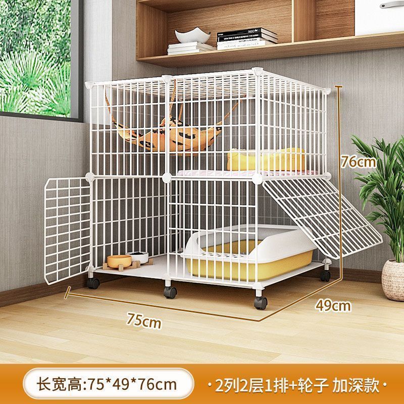 Cat cage with toilet villa extra large free space indoor empty cage cat house home three-tier small cat cat litter