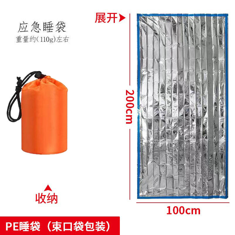 Support cross-border consignment of labeled outdoor emergency sleeping bags, portable survival raincoats, hiking, camping, and thermal insulation raincoats