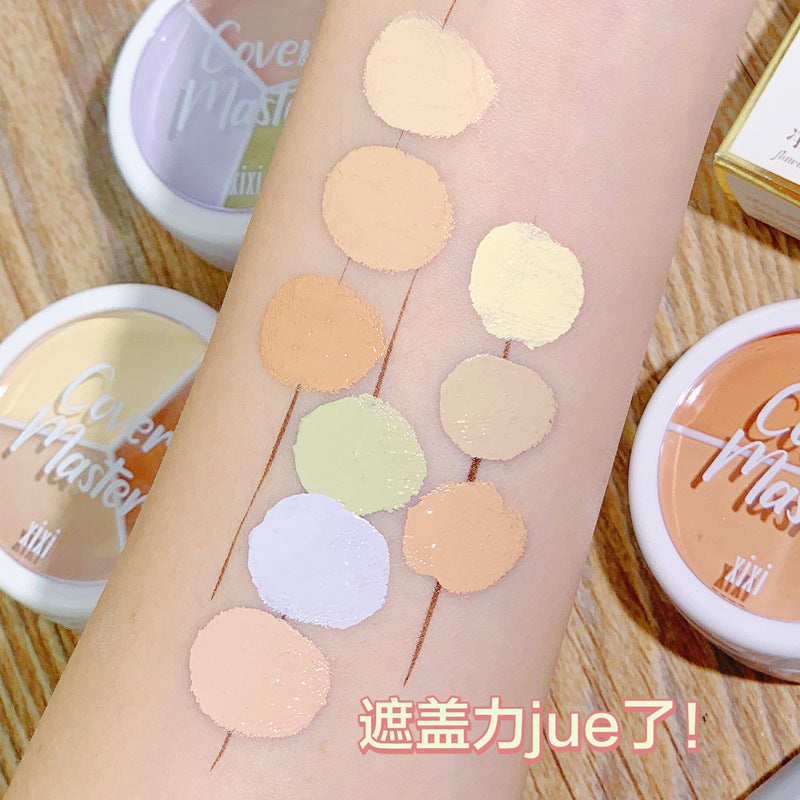 Makeup xixi net muscle holding makeup three-color concealer face cover spots face acne marks tear ditch dark circles concealer