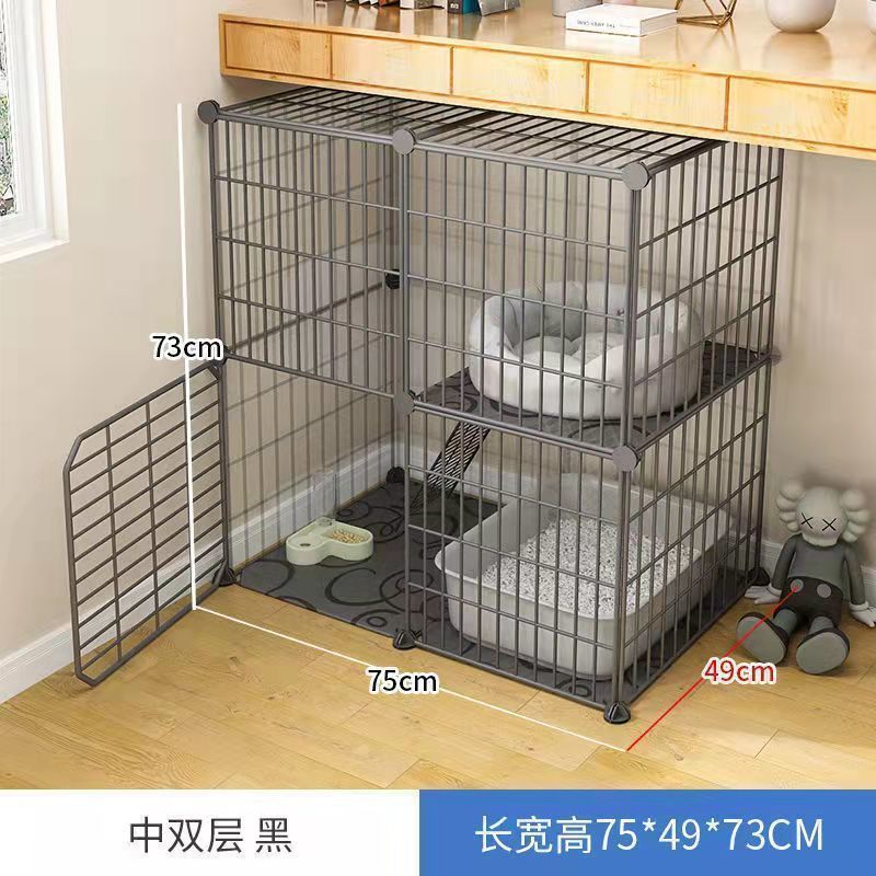 Cat cage with toilet villa extra large free space indoor empty cage cat house home three-tier small cat cat litter