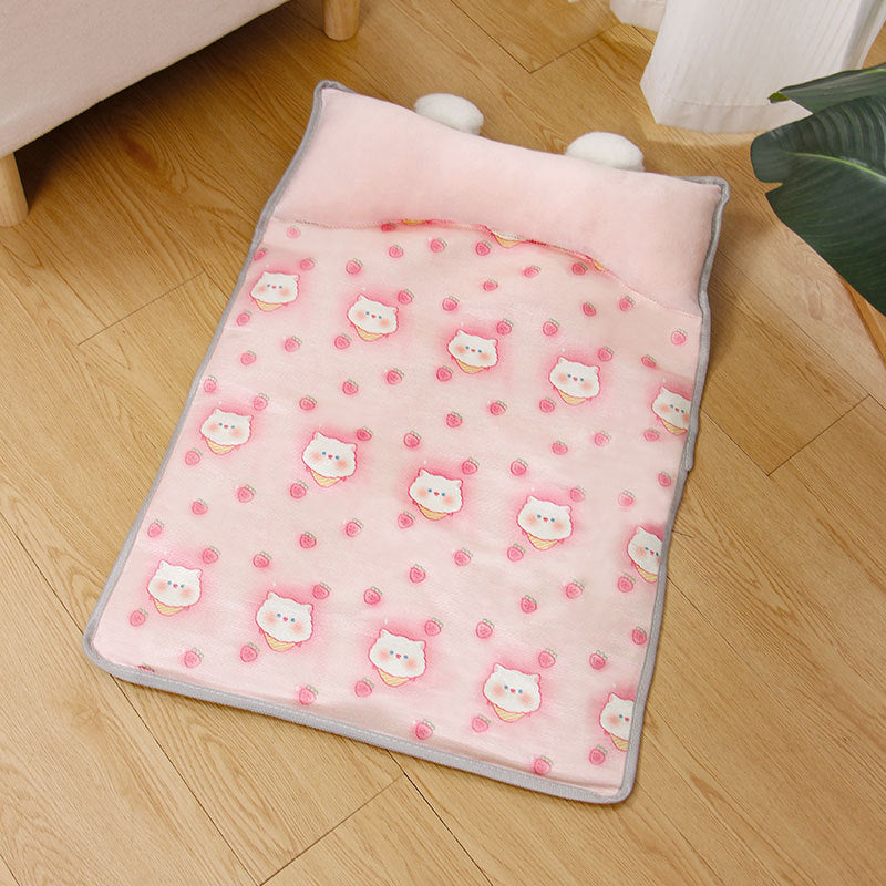 Kennel Cat Kennel Summer Ice Silk Mats Dog Kennel Pet Supplies Teddy Small Medium Dog Bed All Seasons Universal
