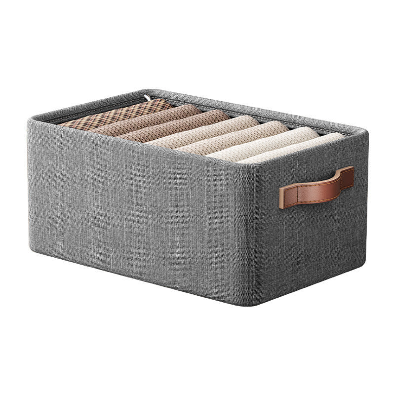 clothing storage basket, thickened steel frame storage box, miscellaneous clothing and pants storage artifact, a must-have for home and dormitory