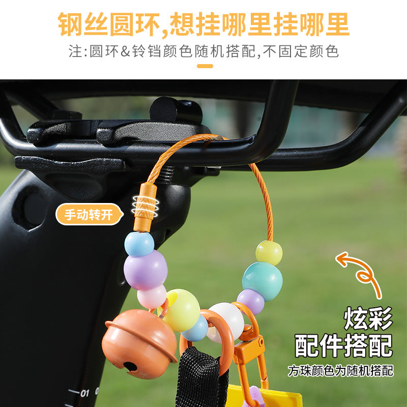 Road, mountain folding, cycling pouch, rear bag, saddle bag, reflective streamer, decorative accessory pendant