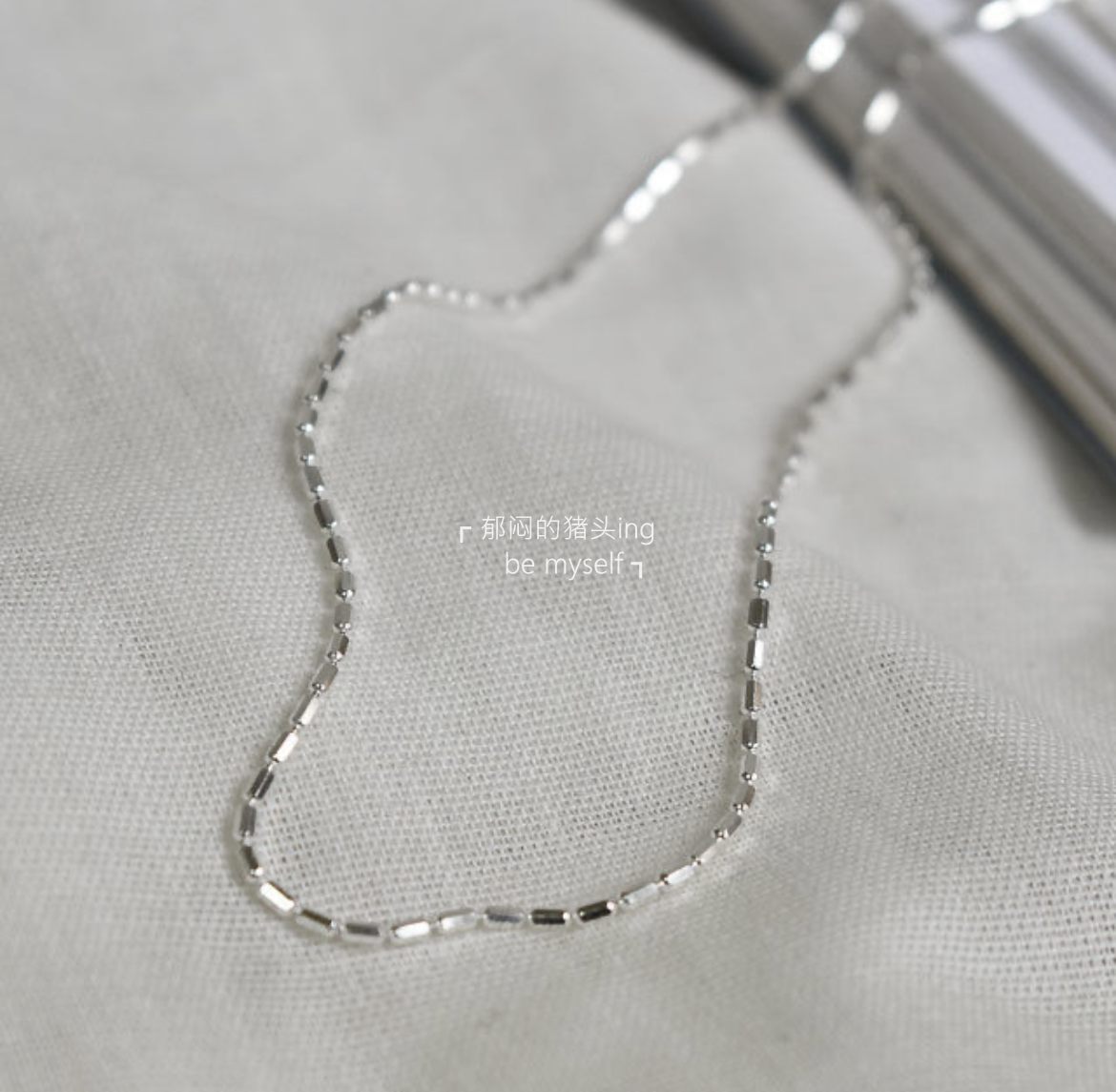Depressed pig head~Japanese daily order~S925 silver~niche simple temperament rice grain fine silver necklace collarbone chain