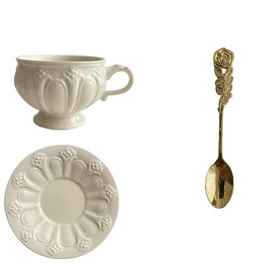 French antique elegant bone porcelain teapot