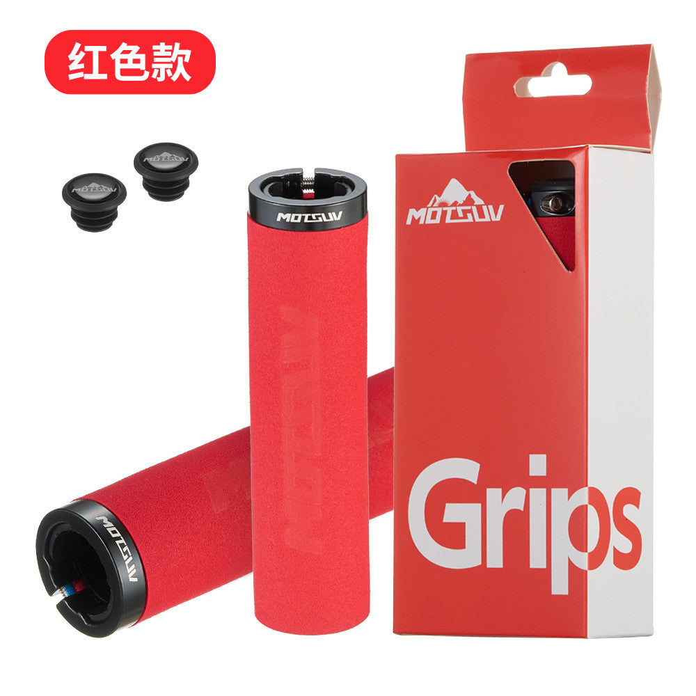 Bicycle ultra-light locking sponge grip cover Mountain bike unilateral locking shock absorber anti-slip grip sleeve bicycle accessories