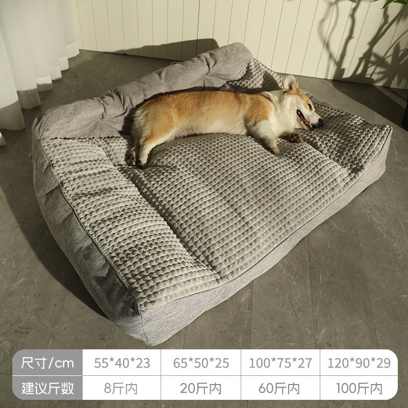 The kennel is universal for all seasons, large dog sleeping mats, detachable and washable pet mats, winter dog beds, dog mats, and sleeping mats