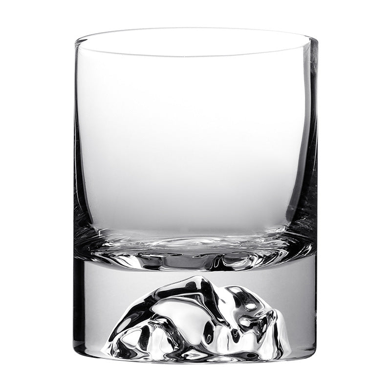 Whiskey glass wine glass creative ice mountain snow mountain cup Jinshan thick bottom bar special spirits glass foreign wine cup