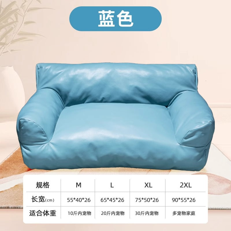 New dog kennel pet sofa cat bed simple leather cat nest waterproof and washable dog sofa is universal in all seasons