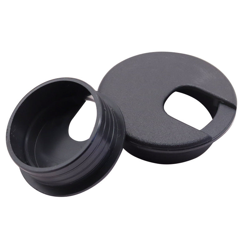 Desk plastic threading box desk wire hole cover 35 50 wire hole plug computer desktop round threading hole