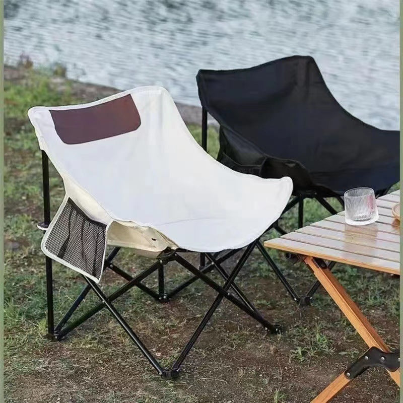 Moon chair, outdoor folding chair, travel chair, picnic camping equipment, easy to store, easy to carry