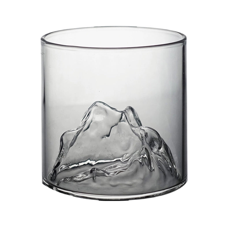 Japanese-style light luxury creative niche whiskey glass mountain viewing cup glass Mount Fuji cup heat-resistant coffee tea cup