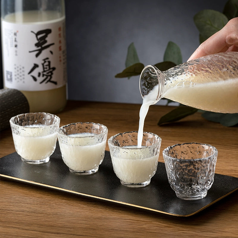 Japanese-style small wine glass set wine glass sake wine set jug drinking glass fruit wine glass liquor household wine divider glass