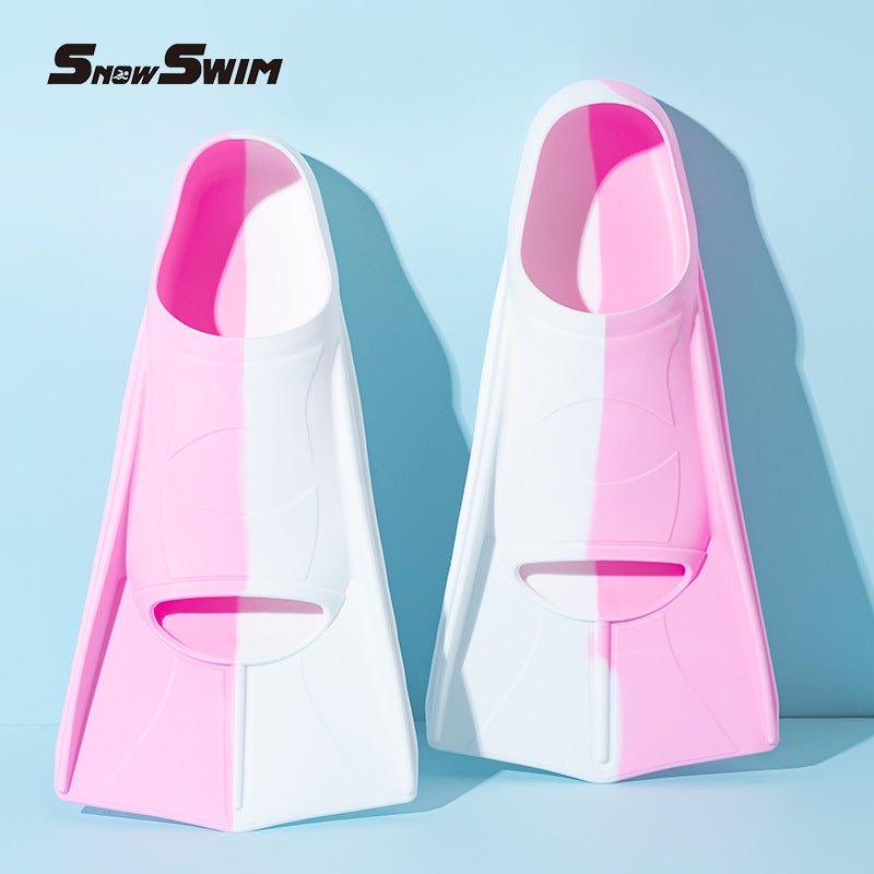Professional swimming fins silicone fins children adult diving fins training diving equipment silicone fins