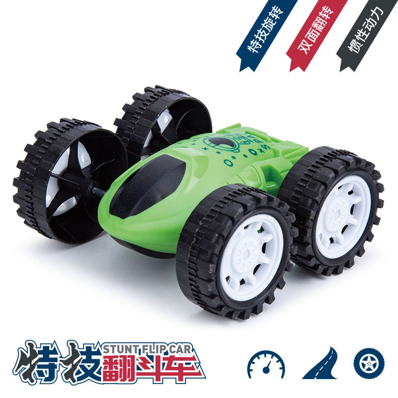 Spot inertia double-sided dump truck, fall-resistant stunt car, children's toys wholesale, small gifts, stalls, hot sales