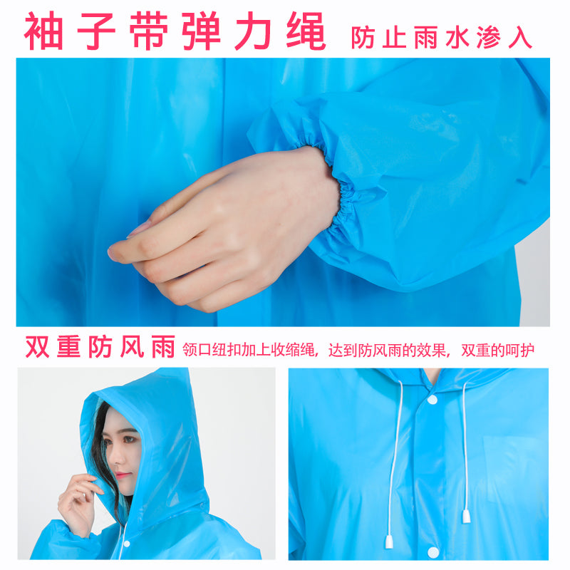 Raincoat thickened for adults to wear outside, travel portable, outdoor mountaineering, single long full-body rainstorm, disposable poncho