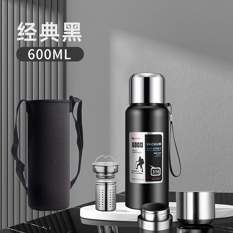 stainless steel thermos mug large capacity portable outdoor food grade vacuum car travel jug all-steel thermos mug