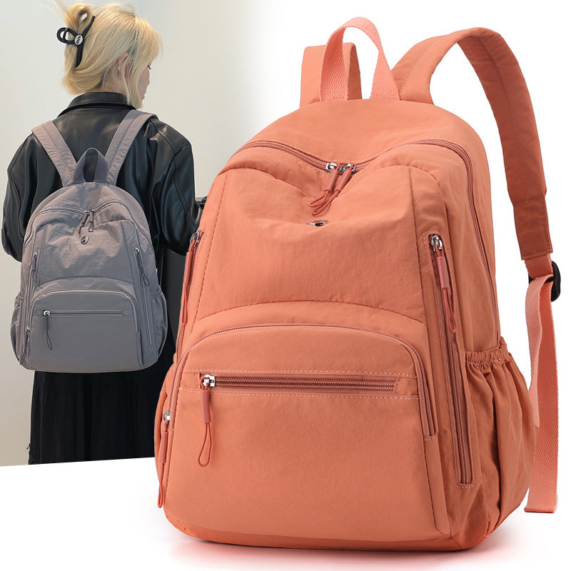 New ultralight waterproof parachute nylon cloth women's large capacity puff bag fashion niche women's backpack