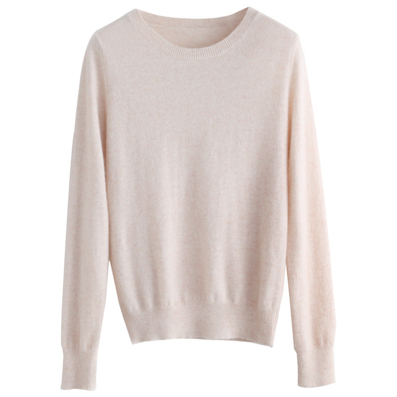 Sweater women's autumn and winter crew neck long sleeve pullover knitted sweater women's women's sweater base shirt women's top Korean
