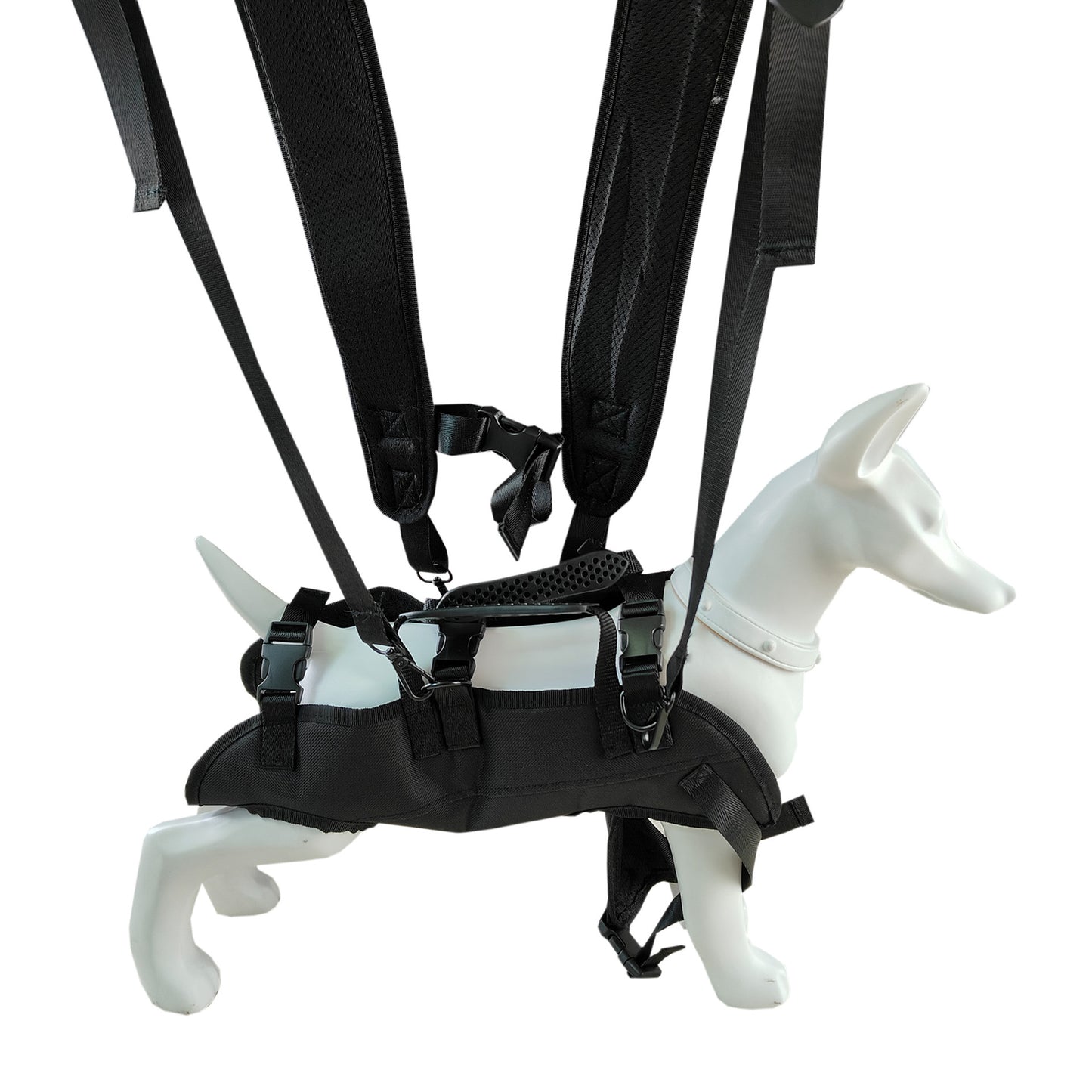 Dog outing backpack horizontal hug multi-functional airborne bag double shoulder strap pet portable four-legged carrying bag