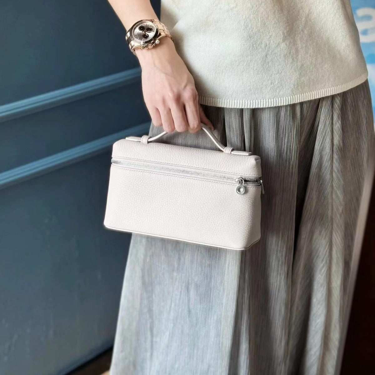 New LP Bag L19 Lunch Box Bag One Shoulder Crossbody Portable Simple and Fashionable