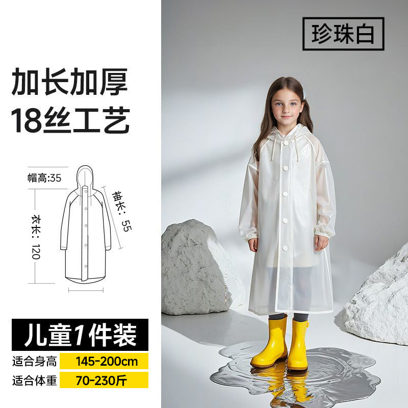 Raincoat thickened for adults to wear outside, travel portable, outdoor mountaineering, single long full-body rainstorm, disposable poncho