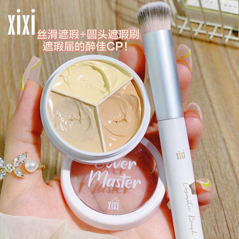 Makeup xixi net muscle holding makeup three-color concealer face cover spots face acne marks tear ditch dark circles concealer