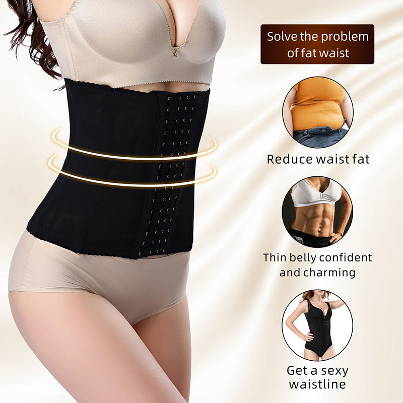 Mesh six-breasted belly belt body sculpting clothes postpartum belly reduction restraint waist belt waist belt waist clip