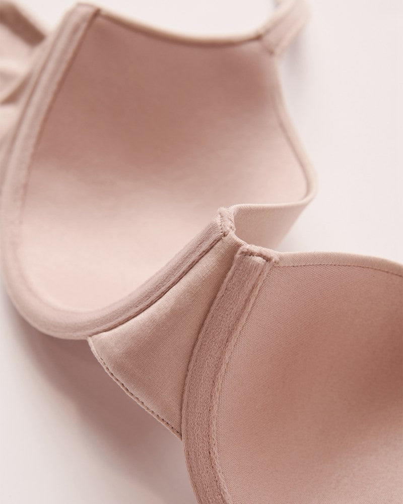 Canadian glossy basic summer all-match thin cotton large-size cup with steel ring comfortable push-up ladies bra