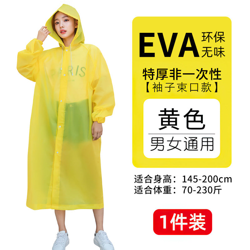 Raincoat thickened for adults to wear outside, travel portable, outdoor mountaineering, single long full-body rainstorm, disposable poncho