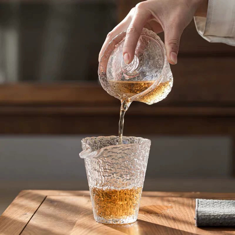 Retro ice dew Japanese wine glass sake glass glass white wine glass set spirit glass wine set wine dispenser wine cup