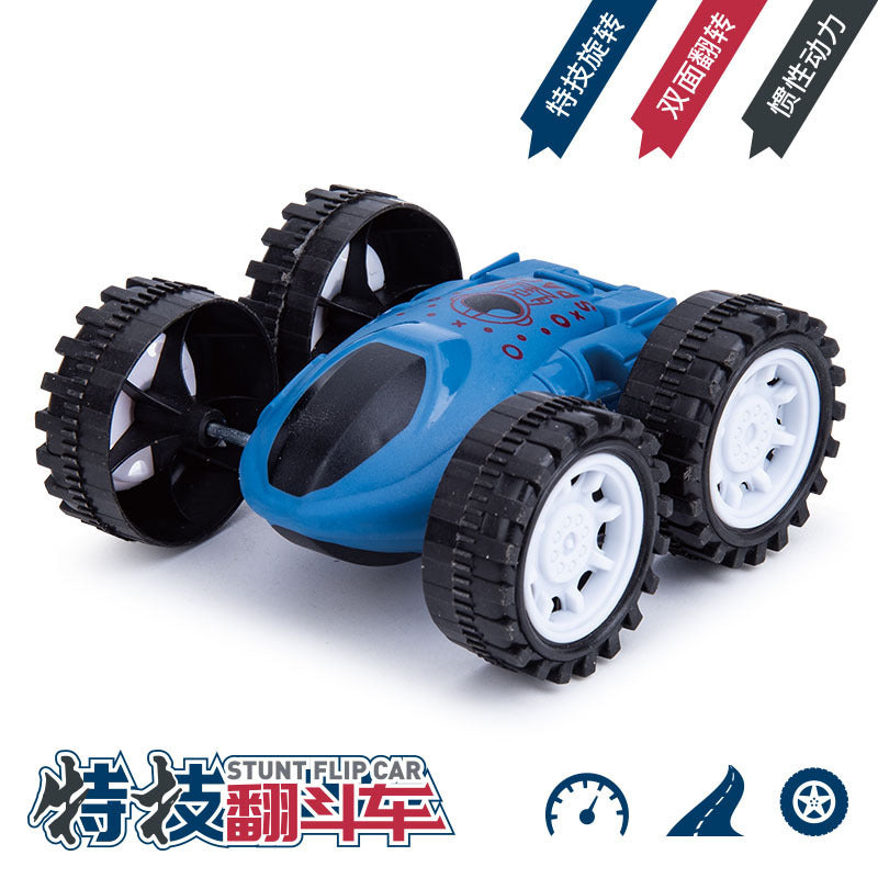 Spot inertia double-sided dump truck, fall-resistant stunt car, children's toys wholesale, small gifts, stalls, hot sales