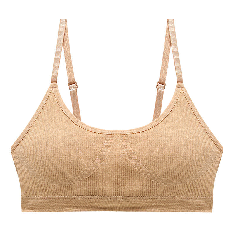 No steel ring big chest small vest shoulder strap adjustable thin section large size seamless sleep underwear underwear ladies suit